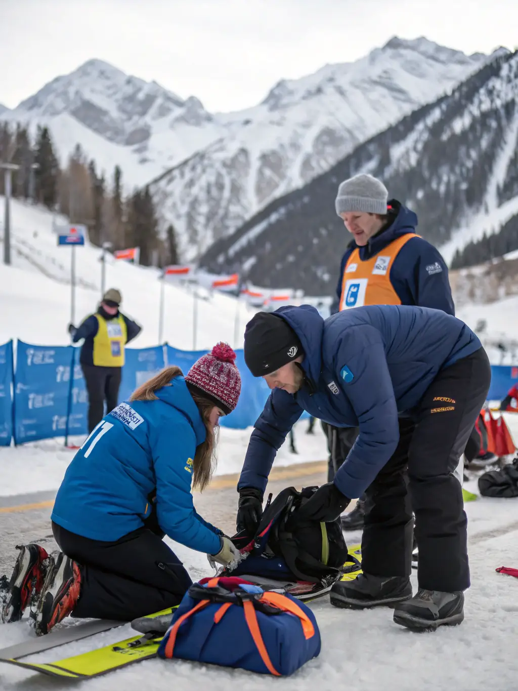 A photo of volunteers assisting in a sports program, emphasizing the association's reliance on community support and the positive impact of volunteerism.